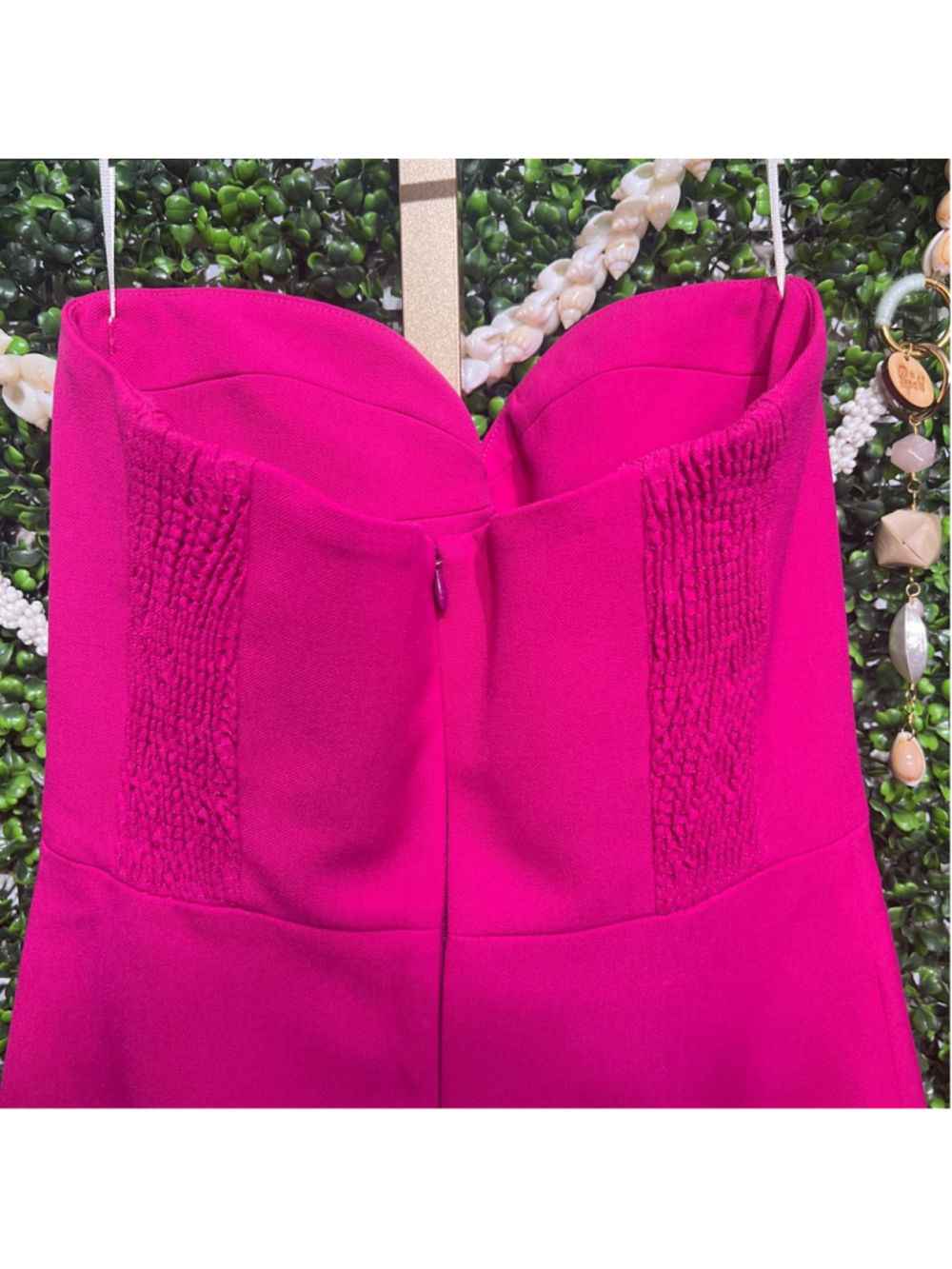 ZARA WOMAN BUSTIER MIDI BUSTIER DRESS Strapless FUCHSIA HOT PINK size XS - Picture 15 of 15